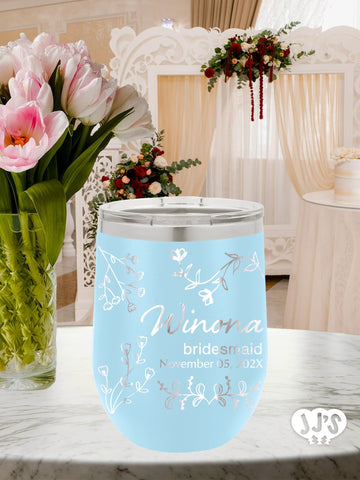 The Winona Bridal Party Tumbler Favor - JJ's Party House: Custom Party Favors, Napkins & Cups