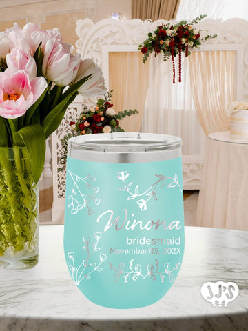 The Winona Bridal Party Tumbler Favor - JJ's Party House: Custom Party Favors, Napkins & Cups