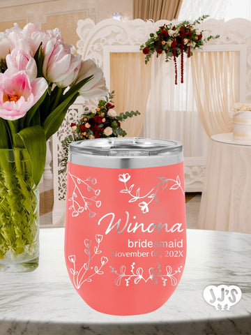 The Winona Bridal Party Tumbler Favor - JJ's Party House: Custom Party Favors, Napkins & Cups