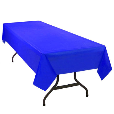Blue Plastic Table Cover 54"X 108"
