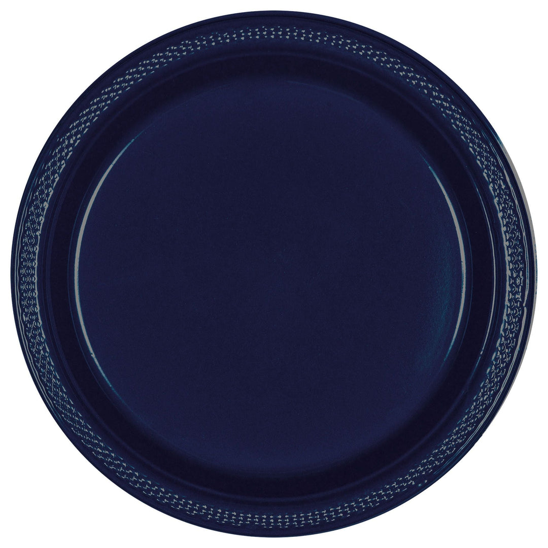 True Navy Dessert Plates 50ct - JJ's Party House: Custom Party Favors, Napkins & Cups