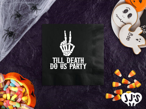 Till Death Do Us Party Personalized Halloween Napkins