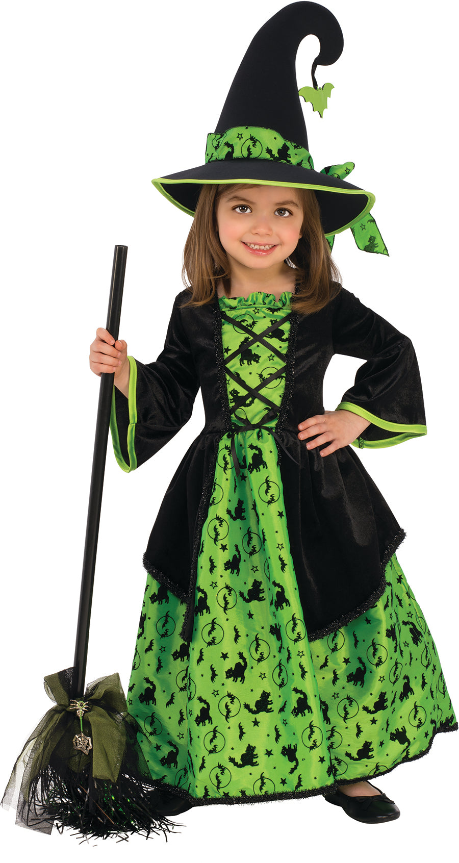 Girls Green Witch Costume