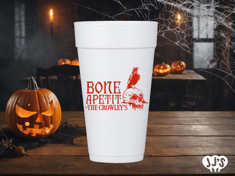 Bone Apetit Halloween Personalized Styrofoam Cups