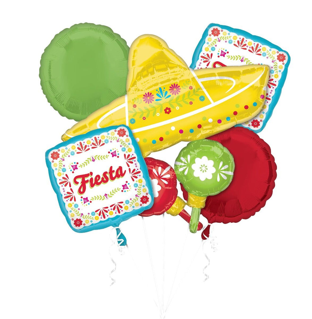 Viva La Party Fiesta Jumbo Mylar Balloon Bouquet - JJ's Party House: Birthday, Balloons & Custom Party Favors