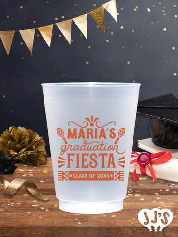 Graduation Fiesta Personalized Graduation Frosted Cups
