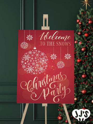 Welcome to the Christmas Party Welcome Sign - JJ's Party House: Birthday, Balloons & Custom Party Favors