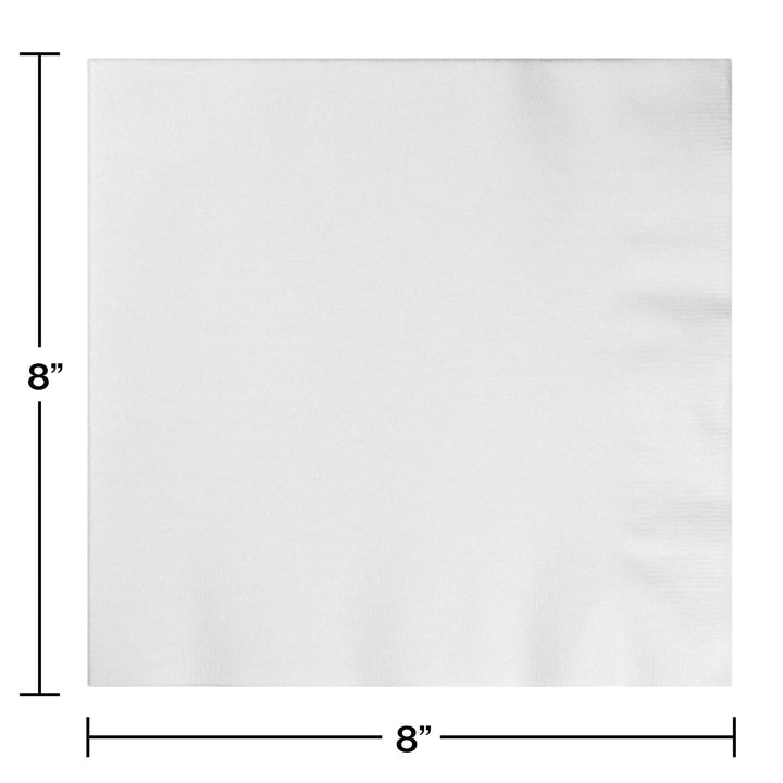 White Better Than Linen Dinner Napkins 50ct - JJ's Party House McAllen, TX