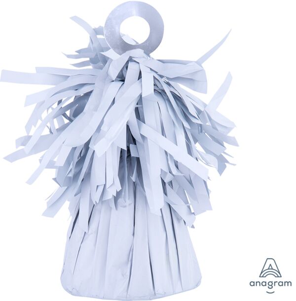 White Foil Balloon Weight - JJ's Party House McAllen, TX