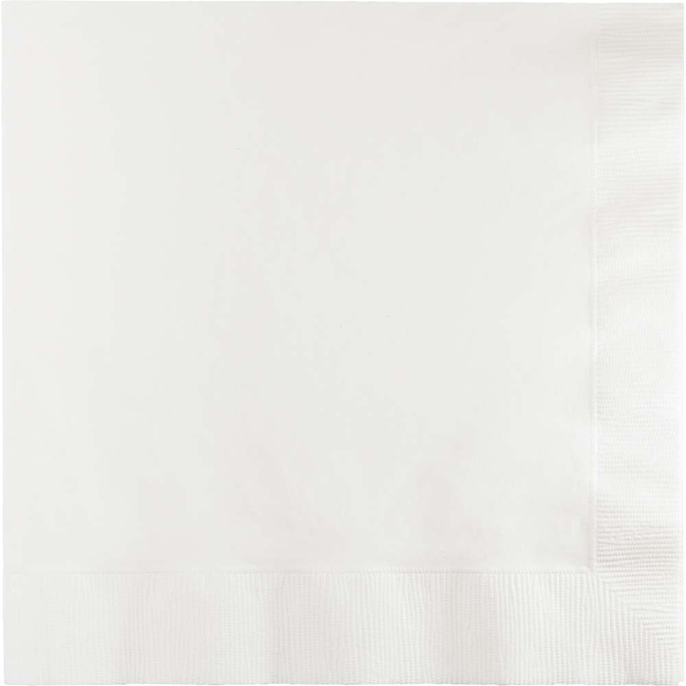 White Luncheon Napkins 3Ply 50ct - JJ's Party House McAllen, TX