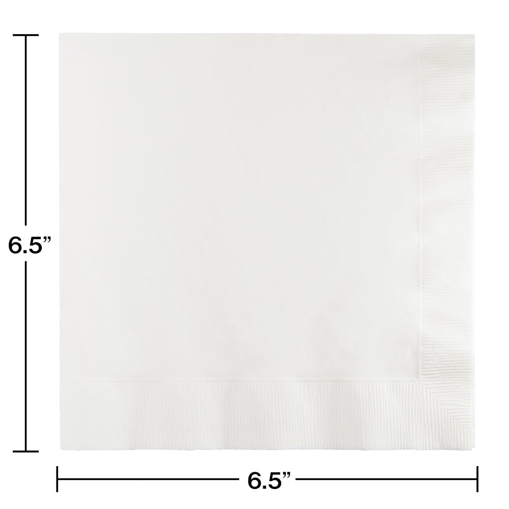 White Luncheon Napkins 3Ply 50ct - JJ's Party House McAllen, TX
