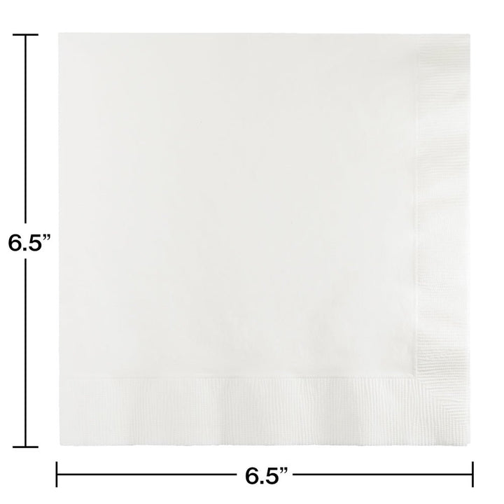 White Luncheon Napkins 3Ply 50ct - JJ's Party House McAllen, TX
