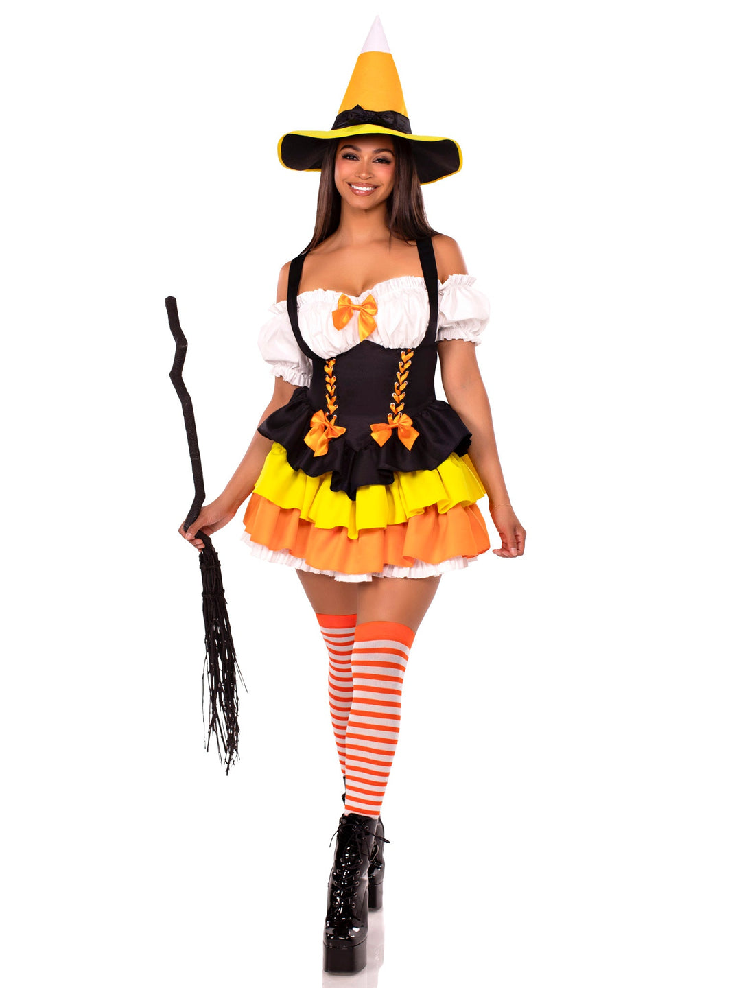 Women's Candy Corn Witch Costume - JJ's Party House