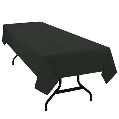Black Plastic Table Cover 54"X 108"