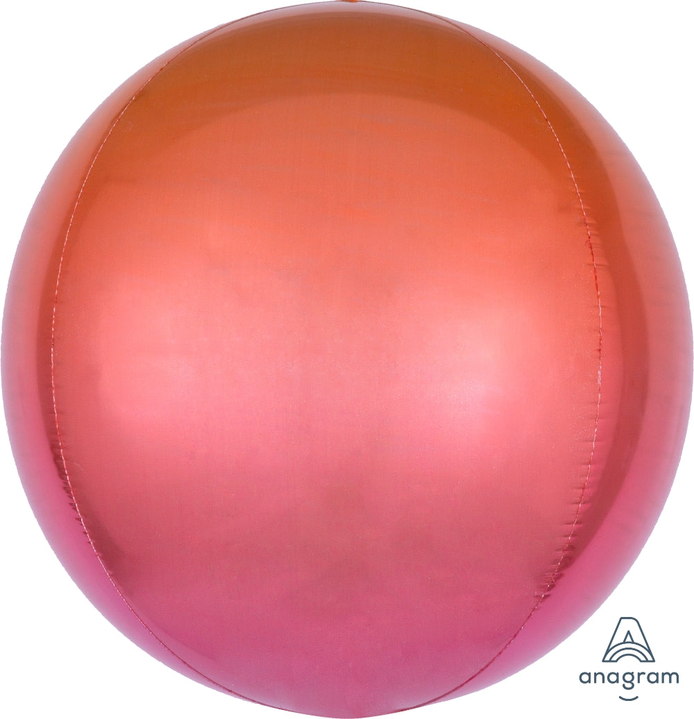 Ombre Red/OrngOrbz Balloon 16''