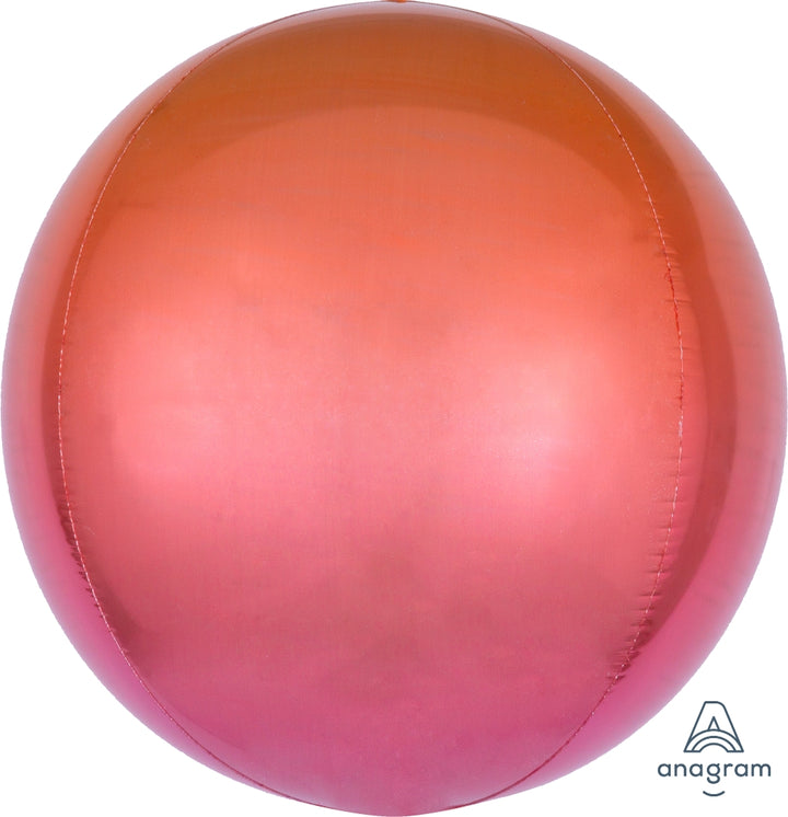 Ombre Red/OrngOrbz Balloon 16''