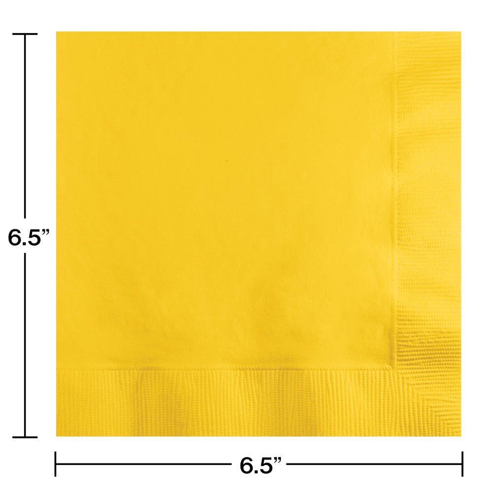 Yellow Luncheon Napkins 3Ply 50ct - JJ's Party House McAllen, TX