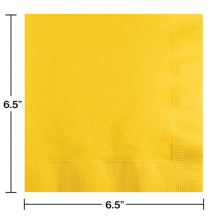Yellow Luncheon Napkins 3Ply 50ct - JJ's Party House McAllen, TX