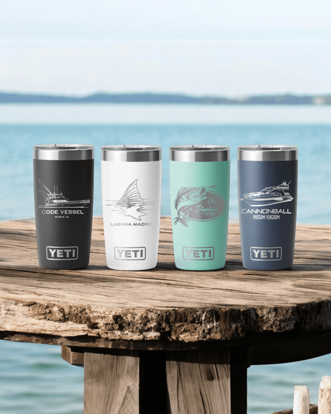 Yeti 20oz Personalized Tumbler Gift for Fishing, Fisherman, Fly Fishing, Beach, Lake or Ocean Enthusiast - JJ's Party House: Birthday, Balloons & Custom Party Favors