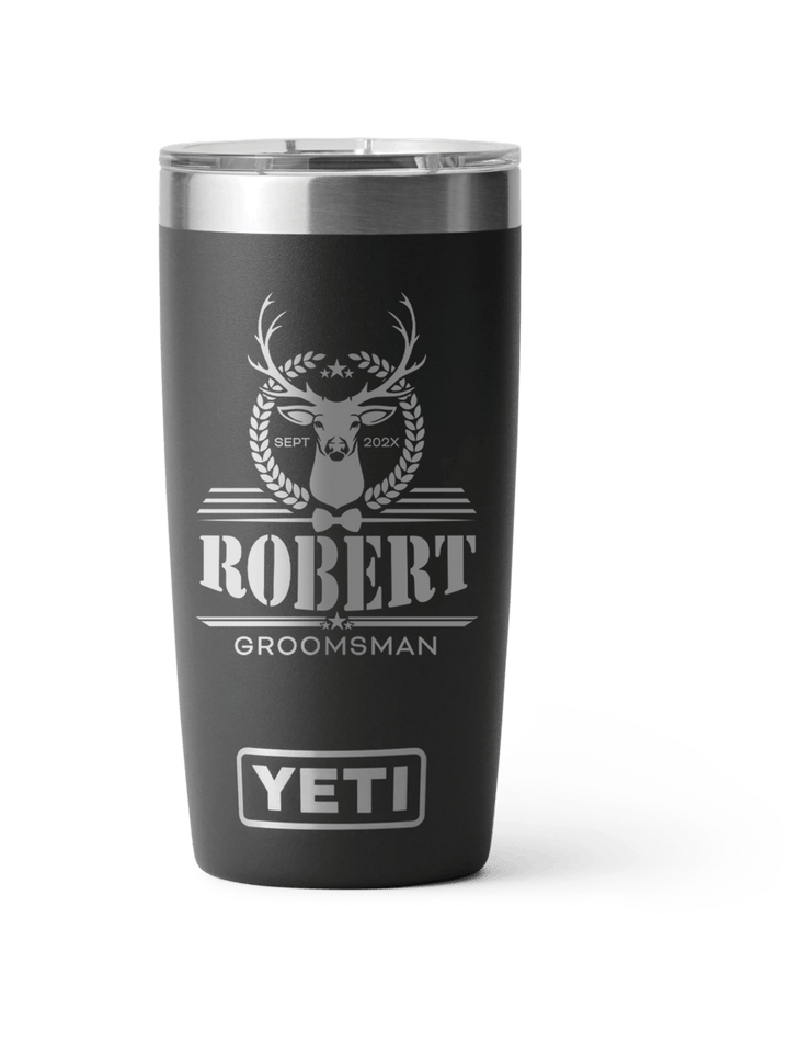 Yeti Personalized 20oz Laser Engraved Groomsman Gift for Bridal Party - JJ's Party House: Birthday, Balloons & Custom Party Favors