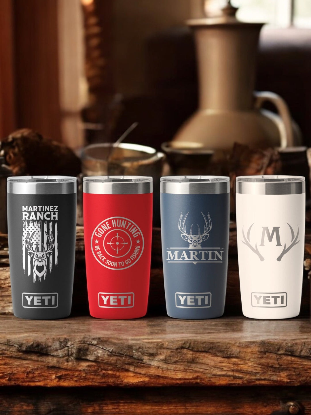 Yeti Personalized 20oz Tumbler Gift for Hunting, Ranching, Cattle Brand Enthusiast - JJ's Party House: Birthday, Balloons & Custom Party Favors