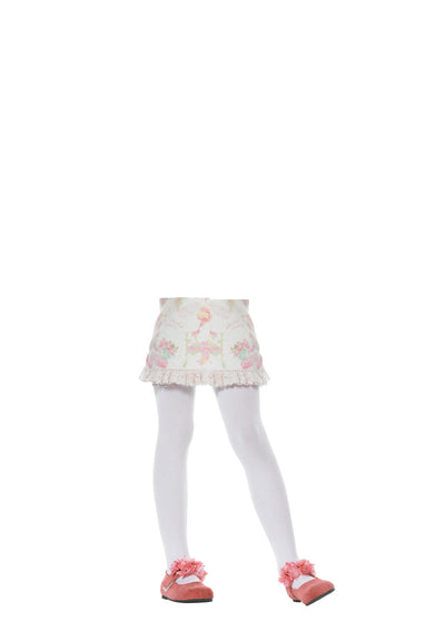 Girls Opaque Tights LEG-4646 NEON PINK 7-10