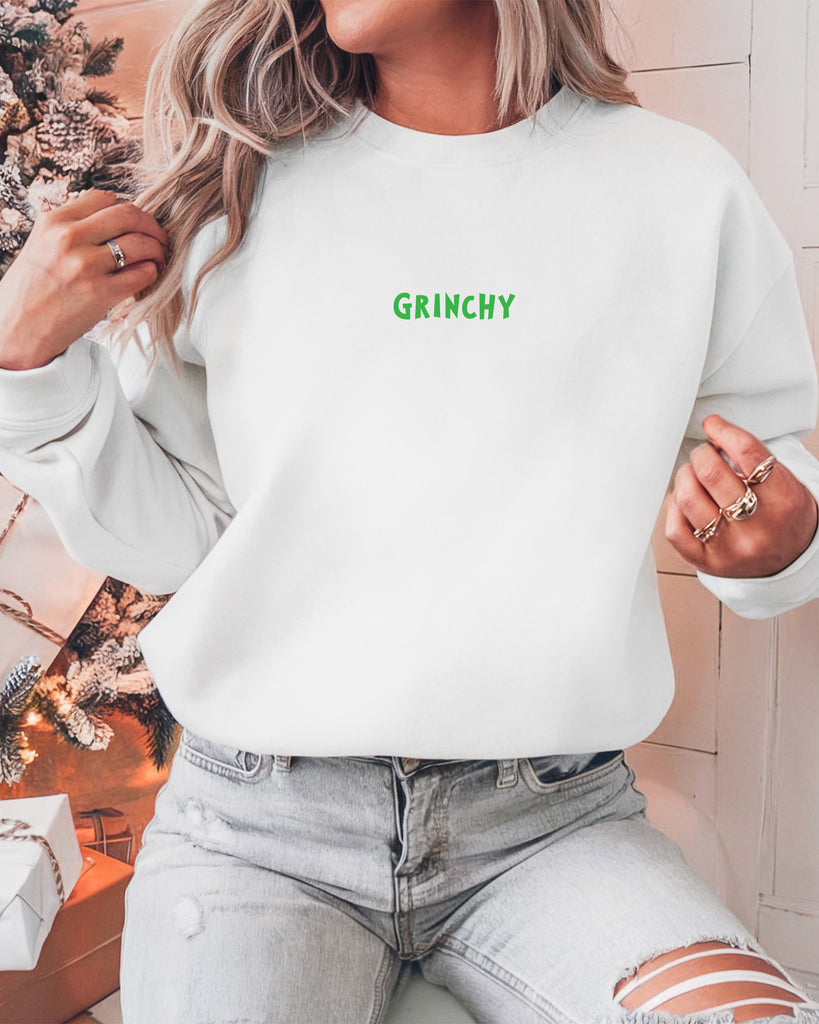 Grinchy Christmas Embroidered Sweatshirt