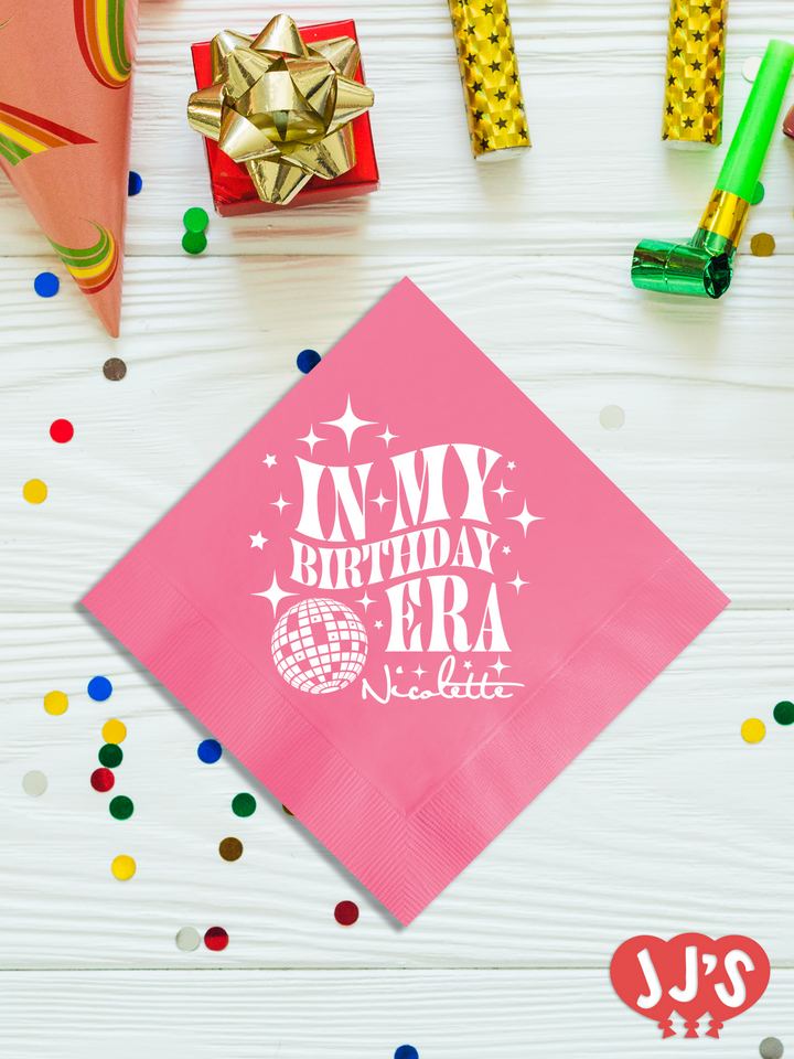 In My Birthday Era Personalized Disco Party Napkins