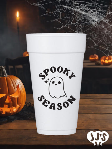 Spooky Season Halloween Personalized Styrofoam Cups