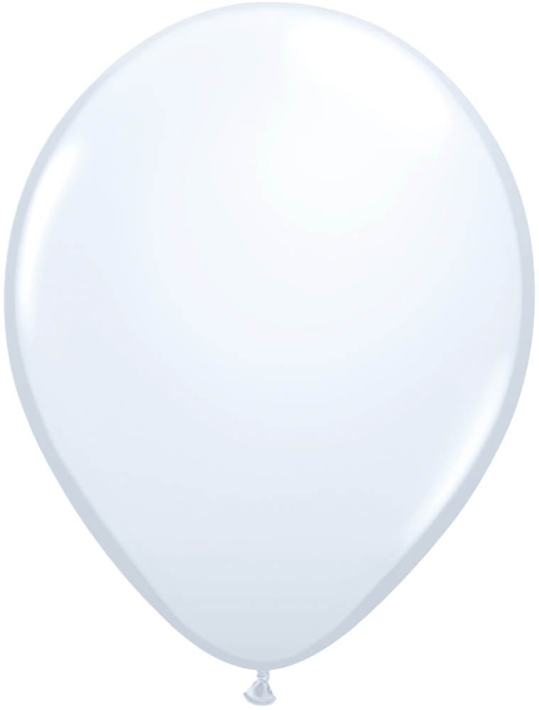 11'' WHITE LATEX BALLOONS - JJ's Party House