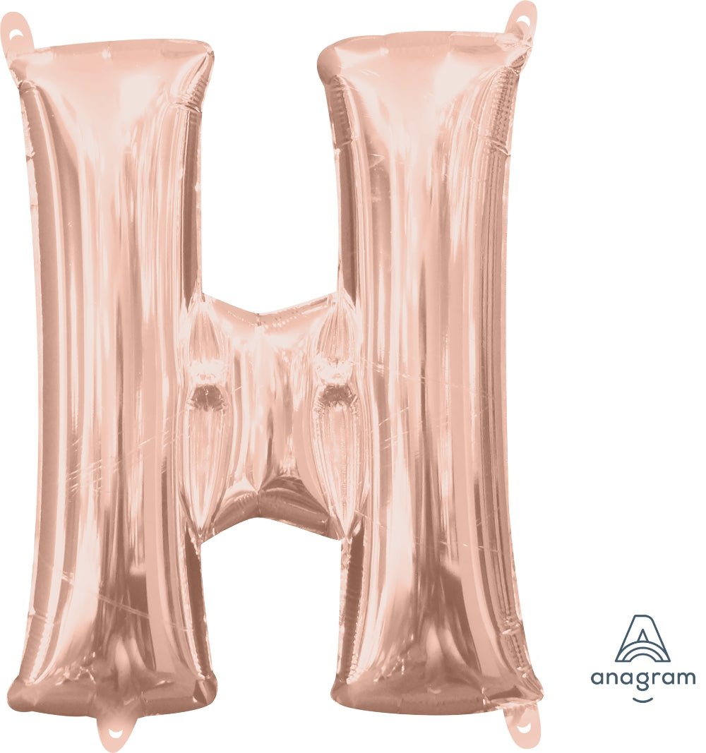 16'' Letter H Rose Gold - JJ's Party House