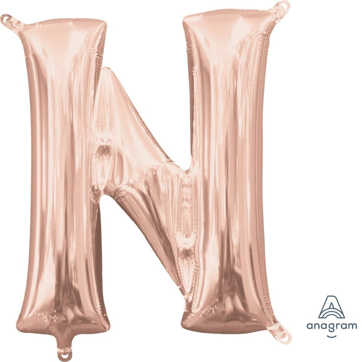 16'' Letter N Rose Gold - JJ's Party House