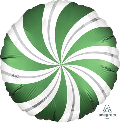 18'' Satin Emerald Candy Swirl - JJ's Party House