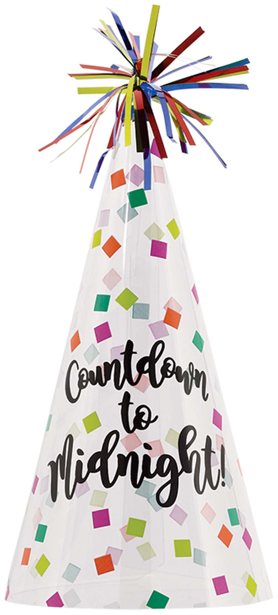 Colorful Countdown to Midnight New Year's Party Hat