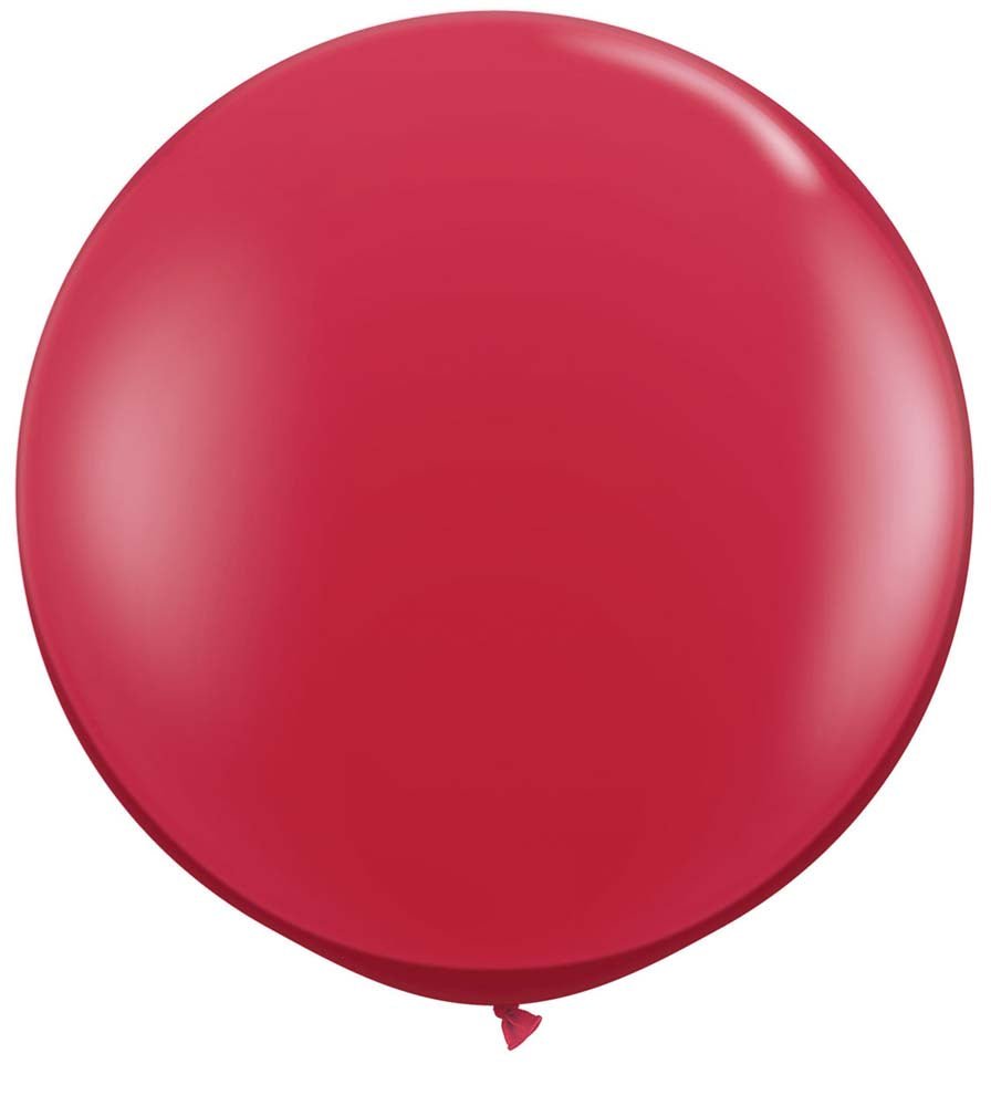 3' RUBY RED LATEX BALLOON - JJ's Party House