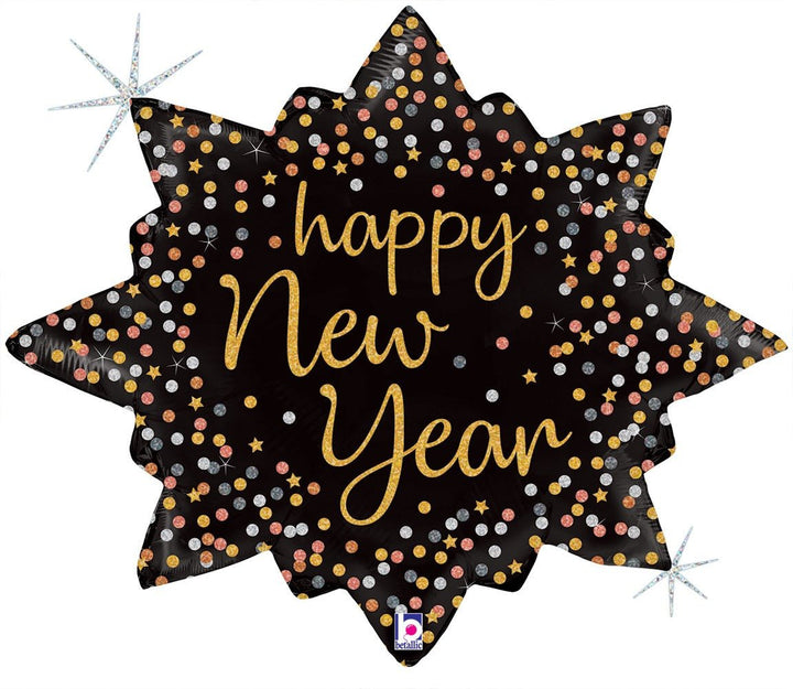 32'' New Year Confetti Burst Ho - JJ's Party House