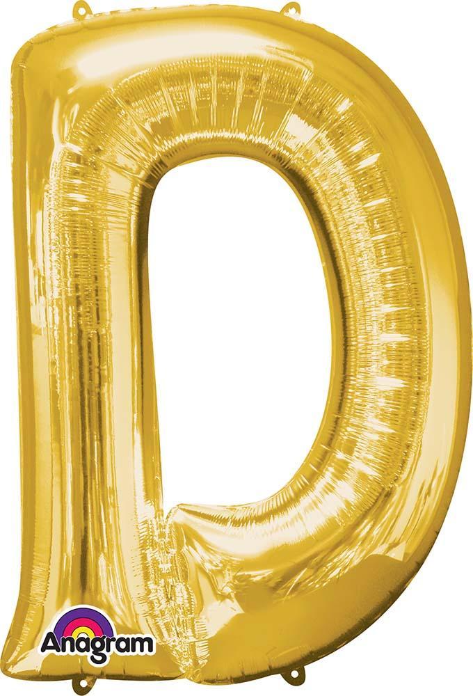 33'' LETTER D GOLD - JJ's Party House