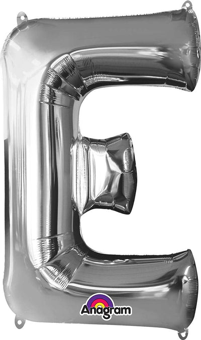 33'' LETTER E SILVER - JJ's Party House - Custom Frosted Cups and Napkins