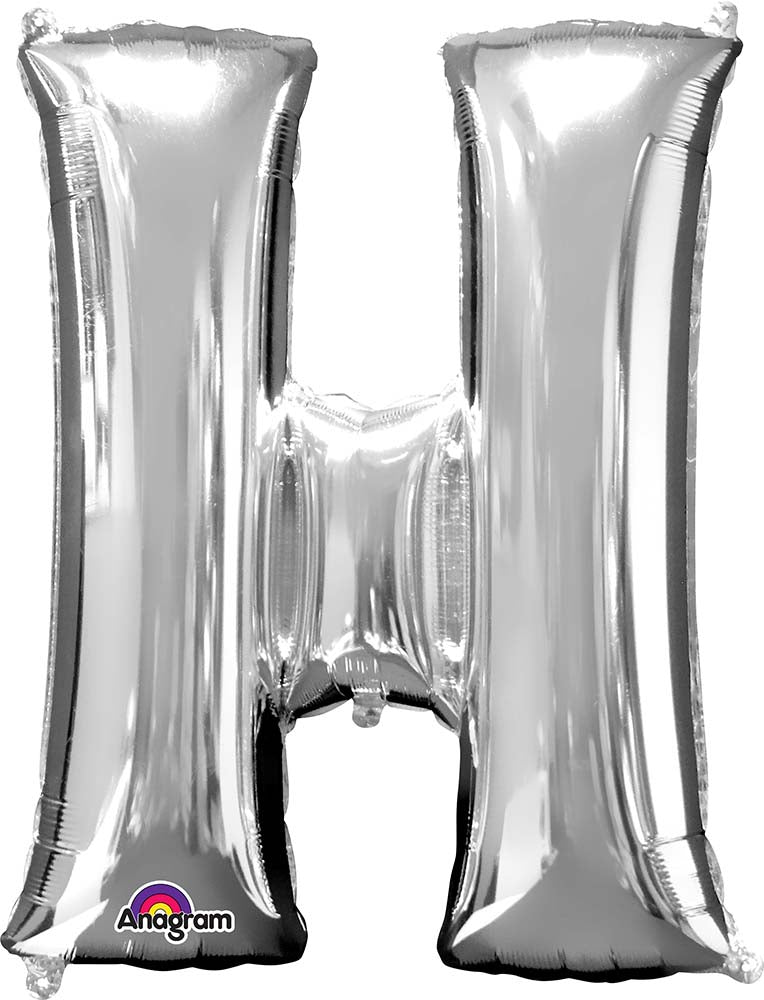 33'' LETTER H SILVER - JJ's Party House