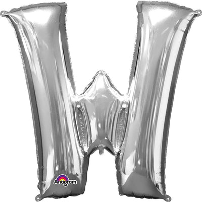 33'' LETTER W SILVER - JJ's Party House - Custom Frosted Cups and Napkins