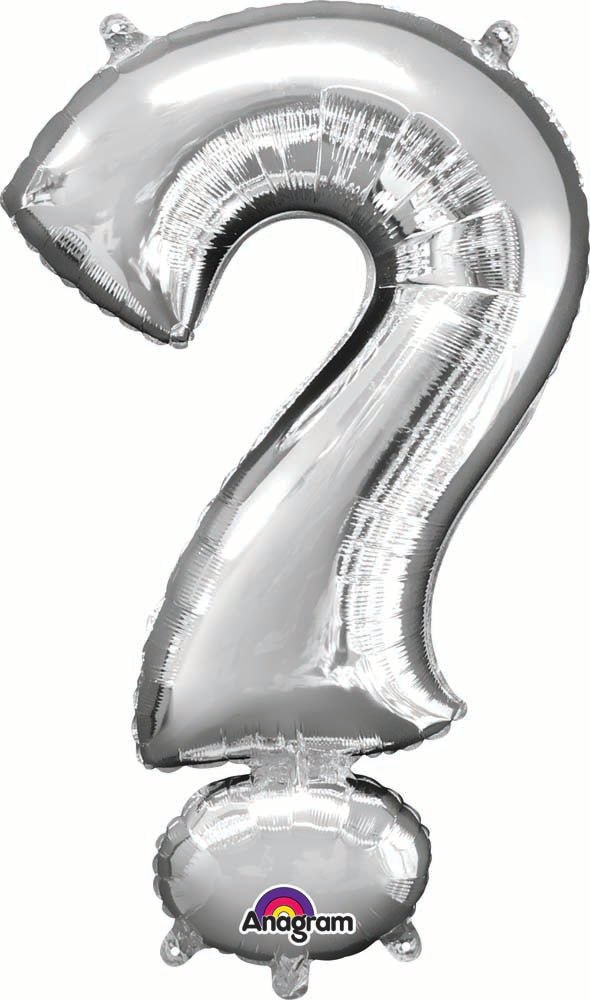 36'' SYMBOL QUESTON MARK SILVER - JJ's Party House