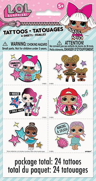 4 LOL Sticker Sheets/Favors - JJ's Party House