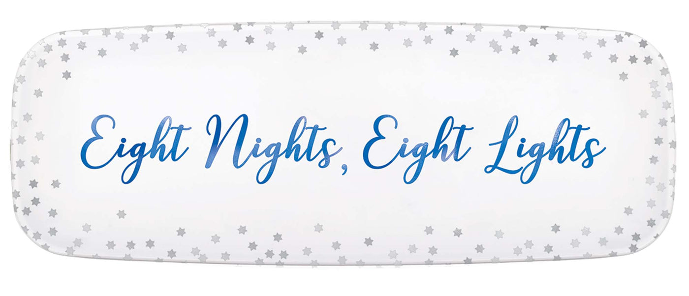 Eight Nights Eight Lights Plastic Rectangular Platter
