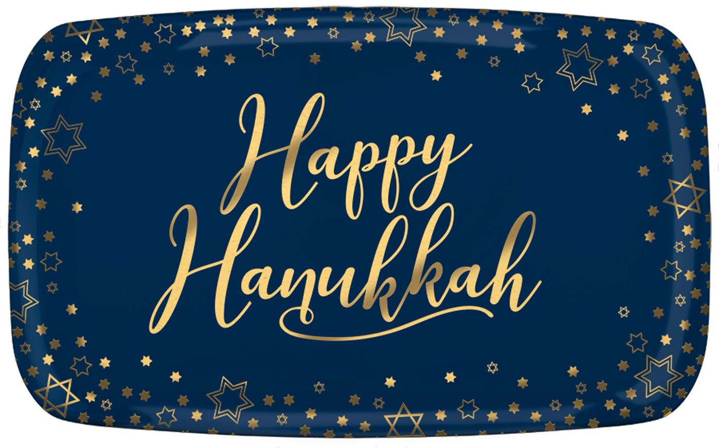 Happy Hanukkah Plastic Rectangular Platter