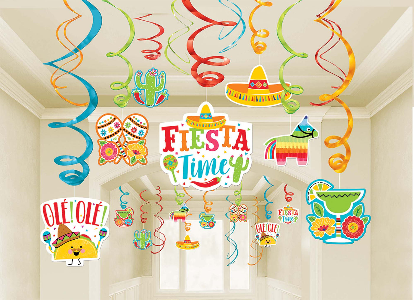 Fiesta Swirl Decorations 30pc
