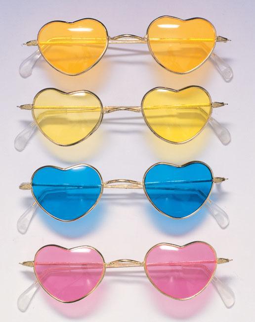 70'S Heart Glasses-Ast - JJ's Party House