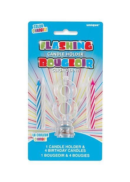 8 - Flashing Candle Holder w/ - JJ's Party House