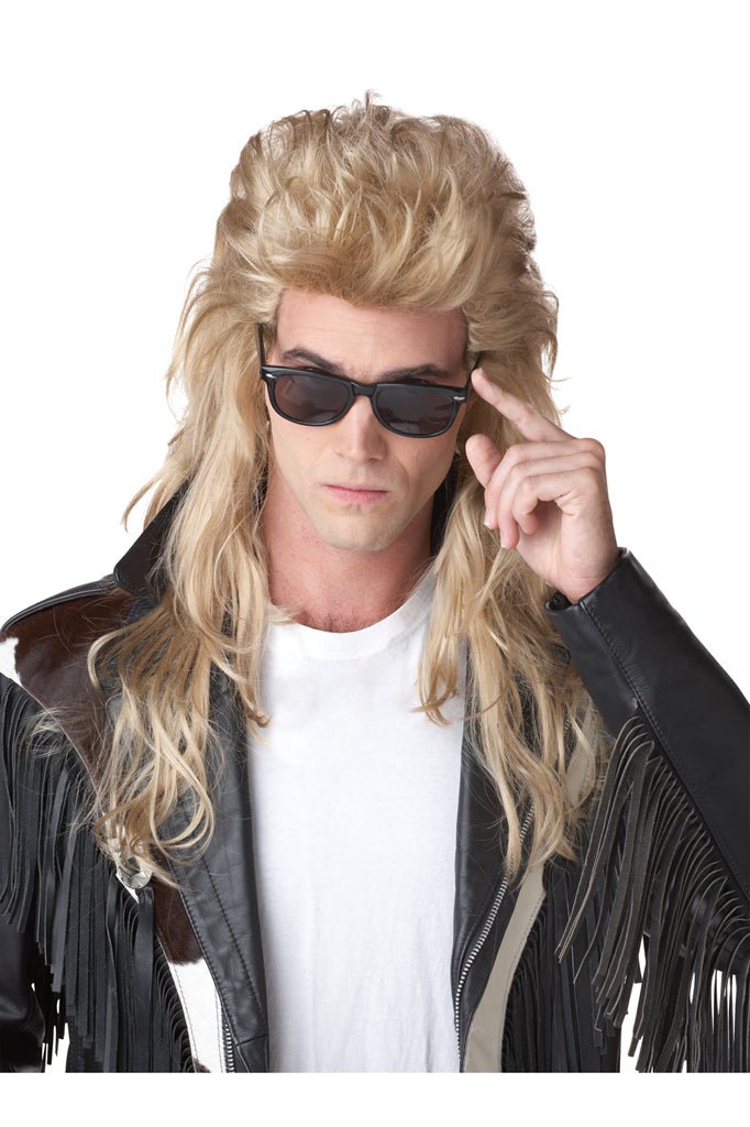 80's Rock Mullet Blonde Wig - JJ's Party House