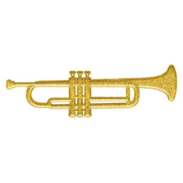 Gold Trumpet 3-D Decoration