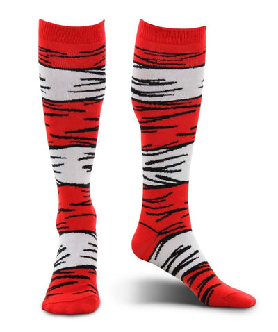 Adult Cat in the Hat Costume Socks - Dr. Seuss - JJ's Party House